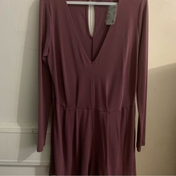 Forever 21 Romper | Long Sleeve, Plus Size, Mauve - Picture 11 of 13